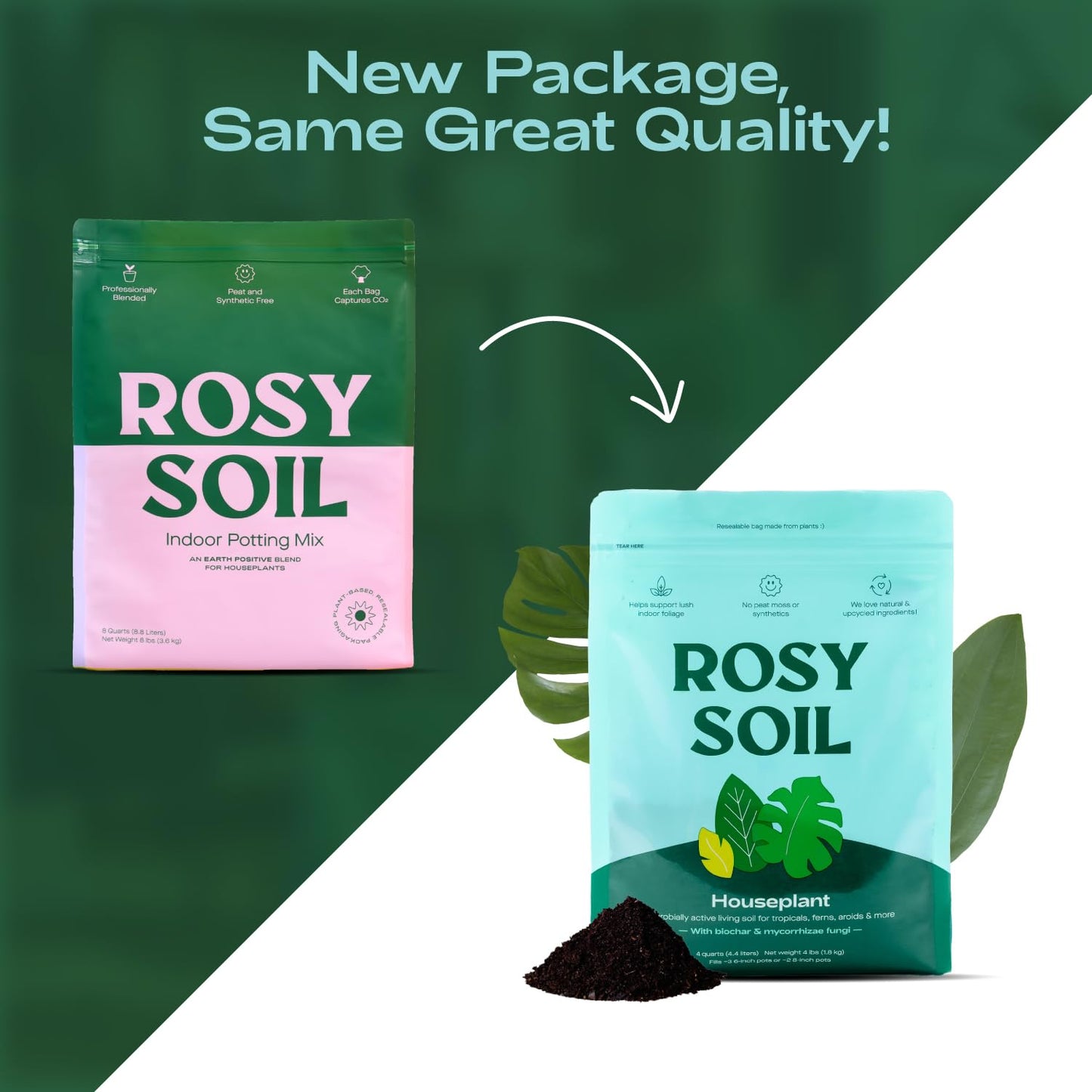 Rosy Soil Cactus Soil – Organic Succulent Potting Mix, Chunky Fast Draining, Peat-Free, Root Boosting Mix for AloeVera, Cacti, Indoor Succulents - 4qt