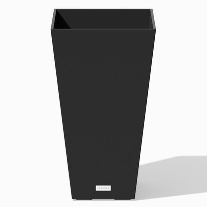 Veradek V-Resin Indoor/Outdoor Taper Planter, Set of 2 (30 inch, Black)