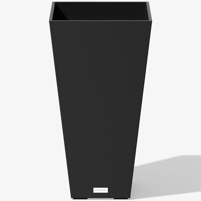 Veradek V-Resin Indoor/Outdoor Taper Planter, Set of 2 (30 inch, Black)