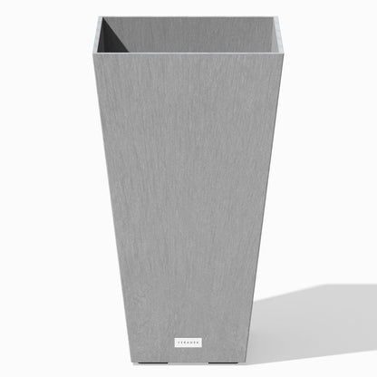 Veradek V-Resin Indoor/Outdoor Taper Planter, Set of 2 (30 inch, Black)