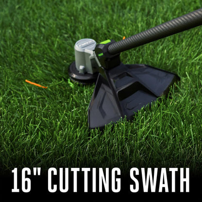 EGO POWER+ String Trimmer, Battery Powered, 16" Trimmer for Weeds and Grass with POWERLOAD, LINE IQ, Telescopic Carbon Fiber Shaft, Includes 56V 4.0Ah Battery and Charger - ST1623T