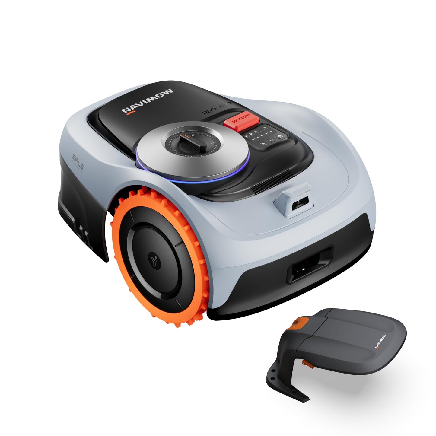 Segway Navimow i110N Robot Lawn Mower Perimeter Wire Free 1/4 Acre RTK+Vision Robotic Lawnmower, AI-Assisted Mapping, Virtual Boundary, APP Control, 58dB(A) Quiet, Multi-Zone Management