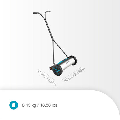 GARDENA (4018) Classic 16" Reel Lawn Mower with 5 Blades. The Lawn Mower for Everyday use with No Gas, No Electricity Makes Mowing a Breeze. Best Yard Tools You can own.