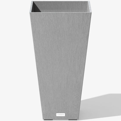 Veradek V-Resin Indoor/Outdoor Taper Planter, Set of 2 (30 inch, Black)