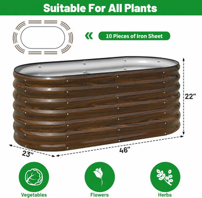 SnugNiture Galvanized Steel Raised Garden Bed Kit - 2 Pack 4x2x2 ft Metal Planter Box for Vegetables, Flowers, Herbs | Easy Assembly, Open Bottom Design for Optimal Drainage