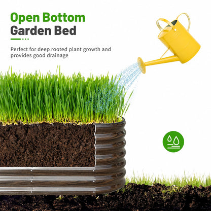 SnugNiture Galvanized Steel Raised Garden Bed Kit - 2 Pack 4x2x2 ft Metal Planter Box for Vegetables, Flowers, Herbs | Easy Assembly, Open Bottom Design for Optimal Drainage