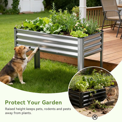 COMHOMA 2 Pack Planter Box with Trellis and Wheels, 48In Elevated Raised Garden Bed, Drainage Holes, Outdoor Lattice for Climbing Flowers, Vegetables, Patio Balcony, Brown