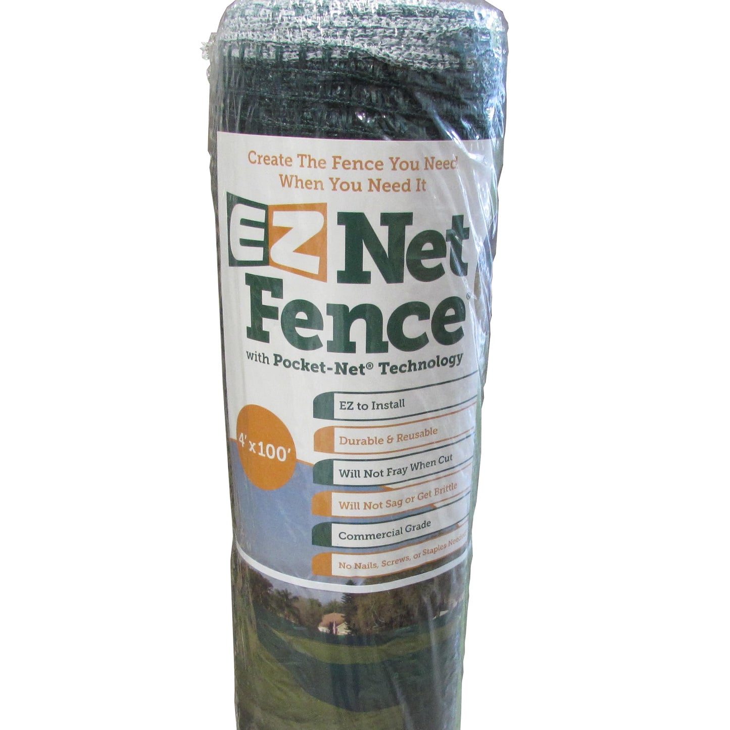 Jones Sports Ez Pocket Net Garden, Deer, Snow, Outfield Fence 4x100 (Orange or Green) (Green)