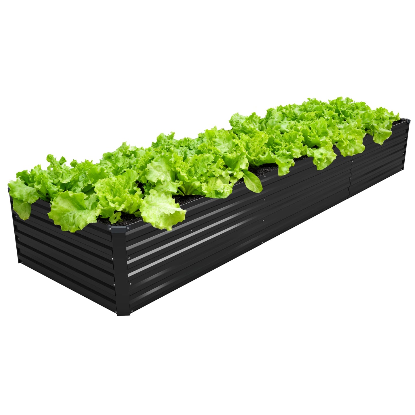 DIIYIV 8x4x1.5FT Galvanized Raised Garden Bed,Vegetable Boxes-Rectangle Metal Flower Box,Large Planter Raised Beds Outdoor Garden for Planting,Fruit,Herb-Silver