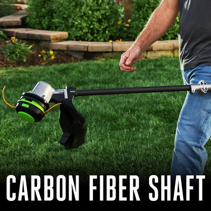 EGO POWER+ String Trimmer, Battery Powered, 16" Trimmer for Weeds and Grass with POWERLOAD, LINE IQ, Telescopic Carbon Fiber Shaft, Includes 56V 4.0Ah Battery and Charger - ST1623T