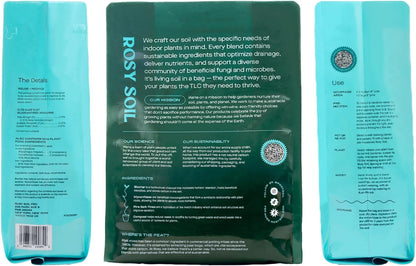 Rosy Soil Cactus Soil – Organic Succulent Potting Mix, Chunky Fast Draining, Peat-Free, Root Boosting Mix for AloeVera, Cacti, Indoor Succulents - 4qt