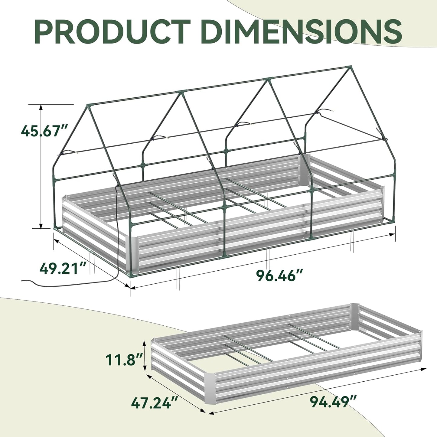 Lineware Raised Garden Bed with Self-Watering System, 6x3x1 ft Elevated Planter Boxes Outdoor with PE Cover, Galvanized Raised Beds for Gardening,Vegetables,Flowers, Backyard, Patio