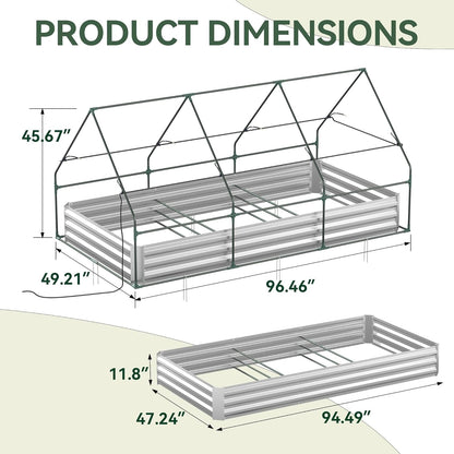 Lineware Raised Garden Bed with Self-Watering System, 6x3x1 ft Elevated Planter Boxes Outdoor with PE Cover, Galvanized Raised Beds for Gardening,Vegetables,Flowers, Backyard, Patio