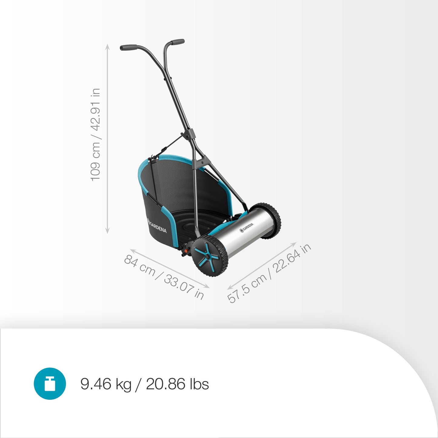 GARDENA (4018) Classic 16" Reel Lawn Mower with 5 Blades. The Lawn Mower for Everyday use with No Gas, No Electricity Makes Mowing a Breeze. Best Yard Tools You can own.
