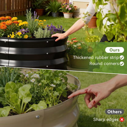 COMHOMA 2 Pack Planter Box with Trellis and Wheels, 48In Elevated Raised Garden Bed, Drainage Holes, Outdoor Lattice for Climbing Flowers, Vegetables, Patio Balcony, Brown