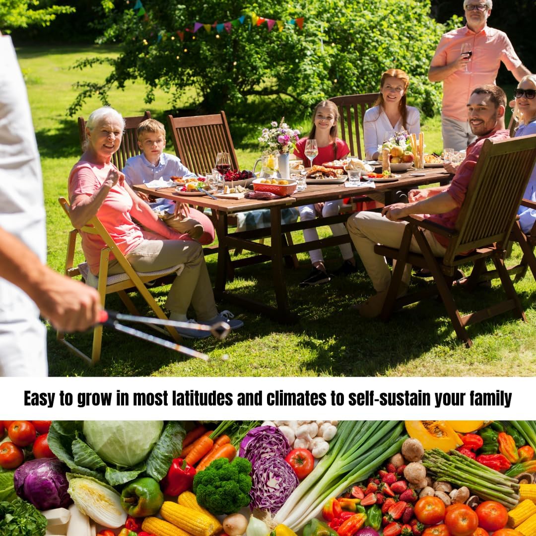Survival Garden Heirloom Seeds Non GMO - 105 Varieties of Herb, Fruit and Vegetable Seeds for Planting Home Garden Plus Seed Storage Organizer Vault - Non Hybrid Open Pollinated by Grow For It