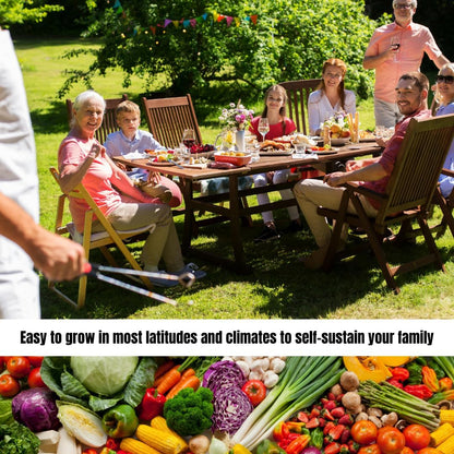 Survival Garden Heirloom Seeds Non GMO - 105 Varieties of Herb, Fruit and Vegetable Seeds for Planting Home Garden Plus Seed Storage Organizer Vault - Non Hybrid Open Pollinated by Grow For It