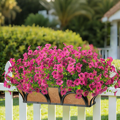 Grunyia 20 Bundles Artificial Flowers for Outdoors, UV Resistant Fake Plants Flowers Greenery Shrubs Plants for Decoration Outside Plants Hanging Planter Home Garden Decor