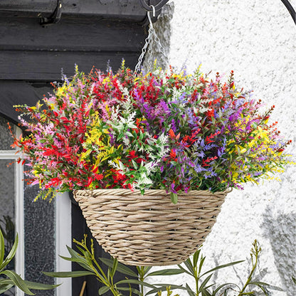 36 Pcs Artificial Flowers for Outdoors, Faux Artificial Plants UV Resistant Fake Plants Outside for Planter Porch Window Home Patio Yard Garden Decor (Mixed Purple)