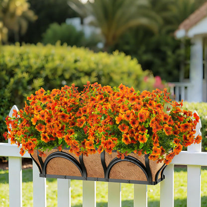 Grunyia 20 Bundles Artificial Flowers for Outdoors, UV Resistant Fake Plants Flowers Greenery Shrubs Plants for Decoration Outside Plants Hanging Planter Home Garden Decor