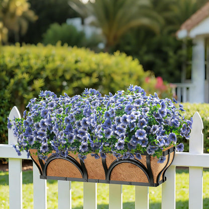 Grunyia 20 Bundles Artificial Flowers for Outdoors, UV Resistant Fake Plants Flowers Greenery Shrubs Plants for Decoration Outside Plants Hanging Planter Home Garden Decor