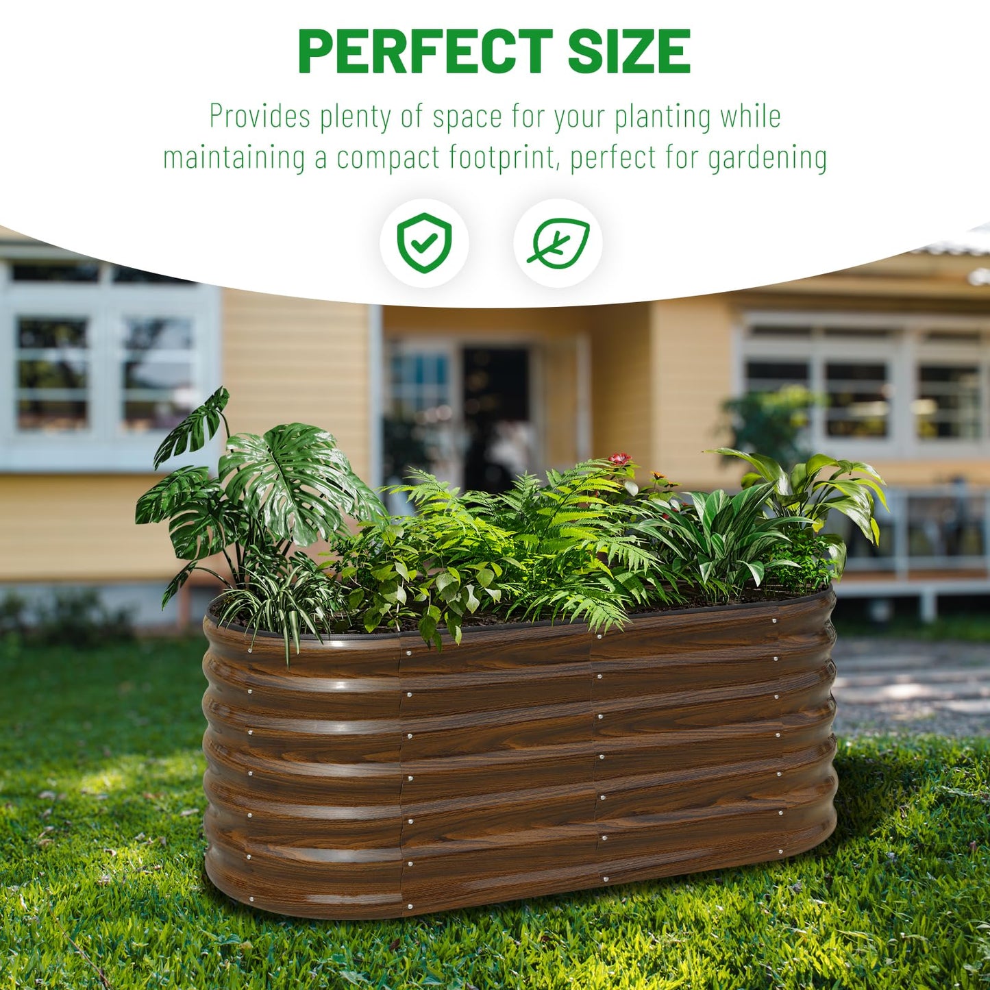 SnugNiture Galvanized Steel Raised Garden Bed Kit - 2 Pack 4x2x2 ft Metal Planter Box for Vegetables, Flowers, Herbs | Easy Assembly, Open Bottom Design for Optimal Drainage