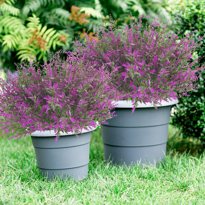 36 Pcs Artificial Flowers for Outdoors, Faux Artificial Plants UV Resistant Fake Plants Outside for Planter Porch Window Home Patio Yard Garden Decor (Mixed Purple)