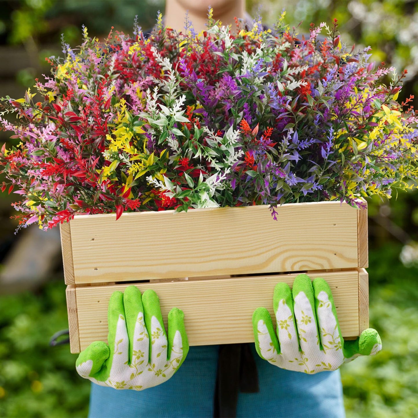 36 Pcs Artificial Flowers for Outdoors, Faux Artificial Plants UV Resistant Fake Plants Outside for Planter Porch Window Home Patio Yard Garden Decor (Mixed Purple)