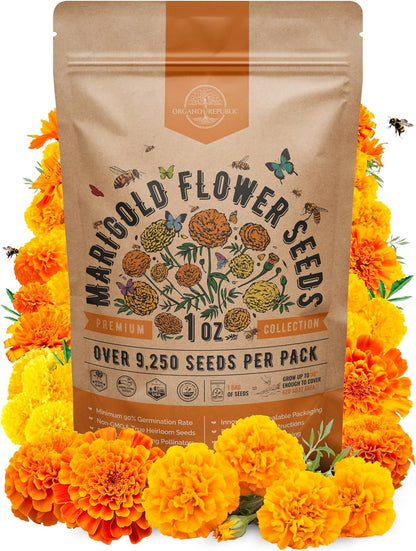 Sunflower Mix Seeds Pack 8 oz - Over 10,300 Non-GMO Heirloom Sunflower Seeds for Planting, Annual Flowers in Individual Seed Packet for Planting Home Garden Indoor & Outdoor Gardening