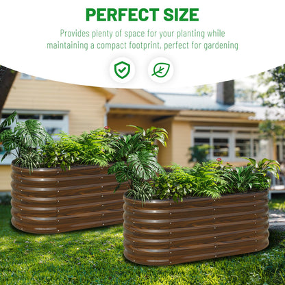 SnugNiture Galvanized Steel Raised Garden Bed Kit - 2 Pack 4x2x2 ft Metal Planter Box for Vegetables, Flowers, Herbs | Easy Assembly, Open Bottom Design for Optimal Drainage