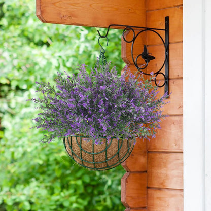 36 Pcs Artificial Flowers for Outdoors, Faux Artificial Plants UV Resistant Fake Plants Outside for Planter Porch Window Home Patio Yard Garden Decor (Mixed Purple)