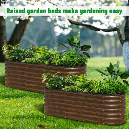 SnugNiture Galvanized Steel Raised Garden Bed Kit - 2 Pack 4x2x2 ft Metal Planter Box for Vegetables, Flowers, Herbs | Easy Assembly, Open Bottom Design for Optimal Drainage