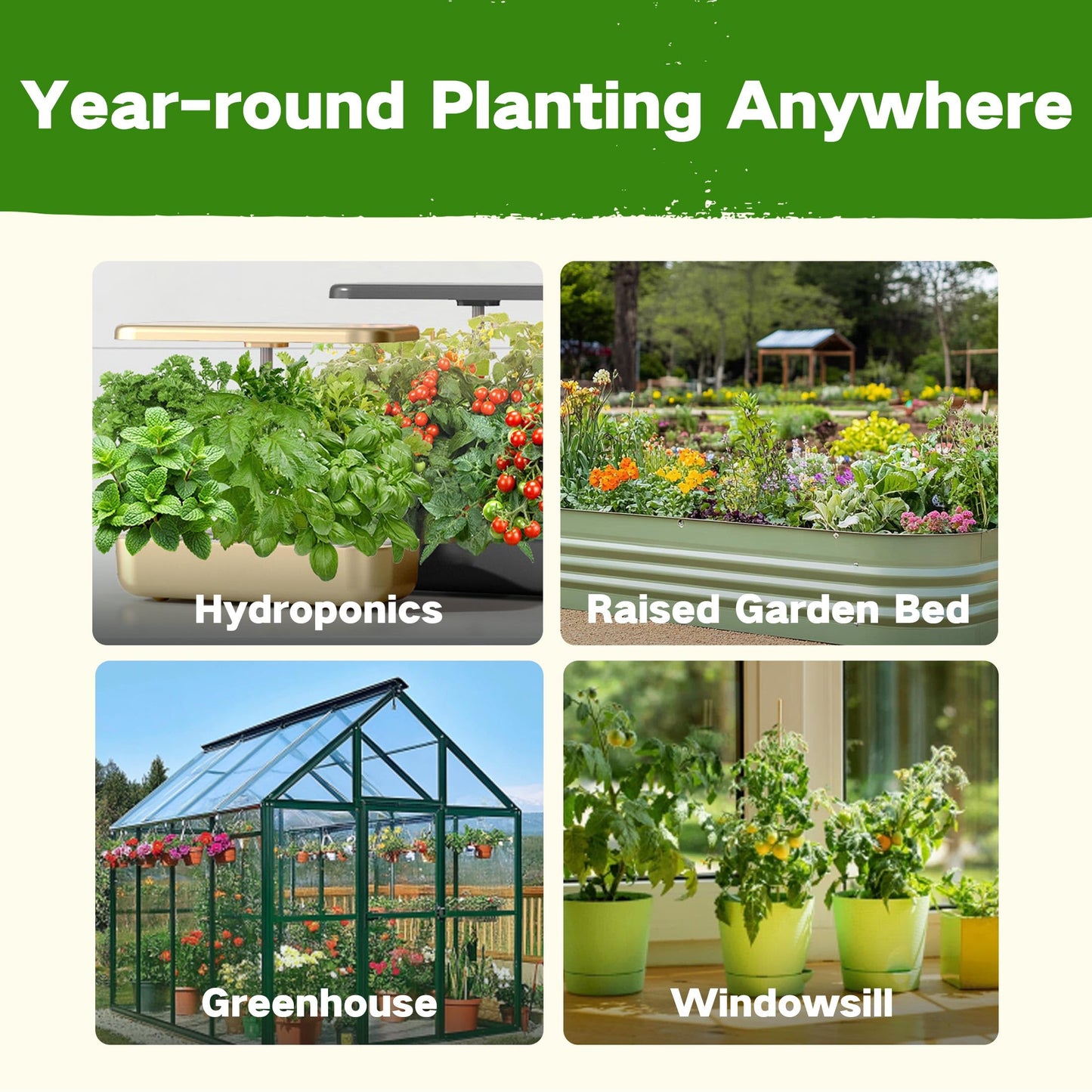 Lush&Dew Year-Round USDA Zone 9 Seed Bank, Gardening Gifts for Women Men, 32 Varieties Non-GMO Heirloom Seeds of Vegetables Herbs Fruits, Gift for Mom Dad, Survival Seed Kit for Raised Garden Beds
