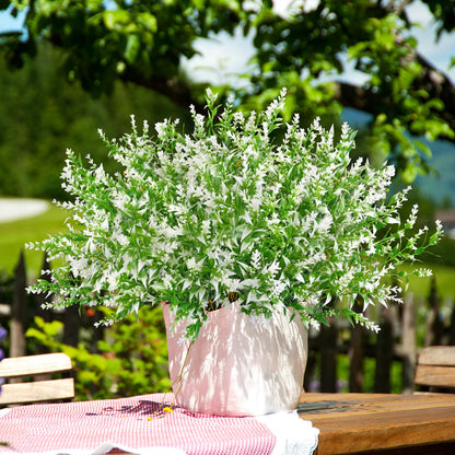 36 Pcs Artificial Flowers for Outdoors, Faux Artificial Plants UV Resistant Fake Plants Outside for Planter Porch Window Home Patio Yard Garden Decor (Mixed Purple)