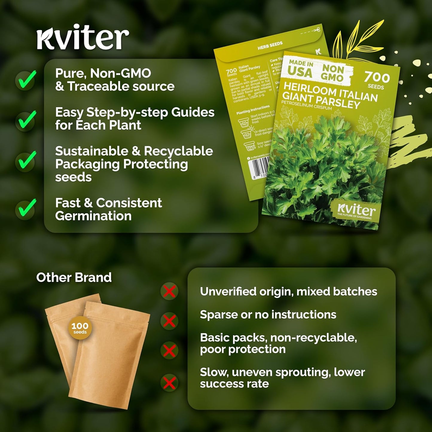KVITER 150 Borage Seeds (Borago officinalis) - Blue Strawflower, Edible Flower for Teas, Attracts Pollinators - Heirloom Herb Seeds for Planting in Outdoor & Indoor Garden, Beds, Containers