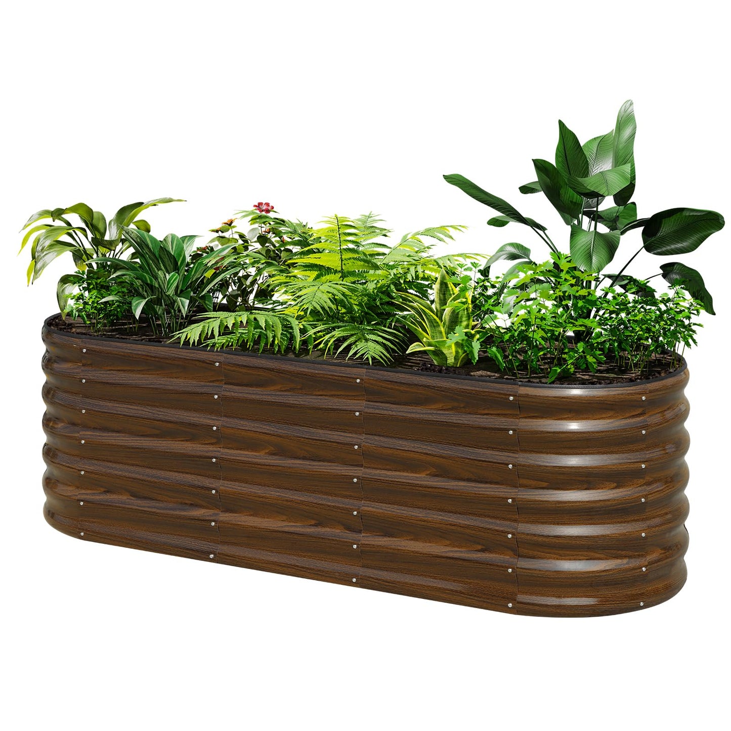 SnugNiture Galvanized Steel Raised Garden Bed Kit - 2 Pack 4x2x2 ft Metal Planter Box for Vegetables, Flowers, Herbs | Easy Assembly, Open Bottom Design for Optimal Drainage