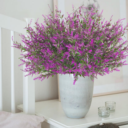 36 Pcs Artificial Flowers for Outdoors, Faux Artificial Plants UV Resistant Fake Plants Outside for Planter Porch Window Home Patio Yard Garden Decor (Mixed Purple)