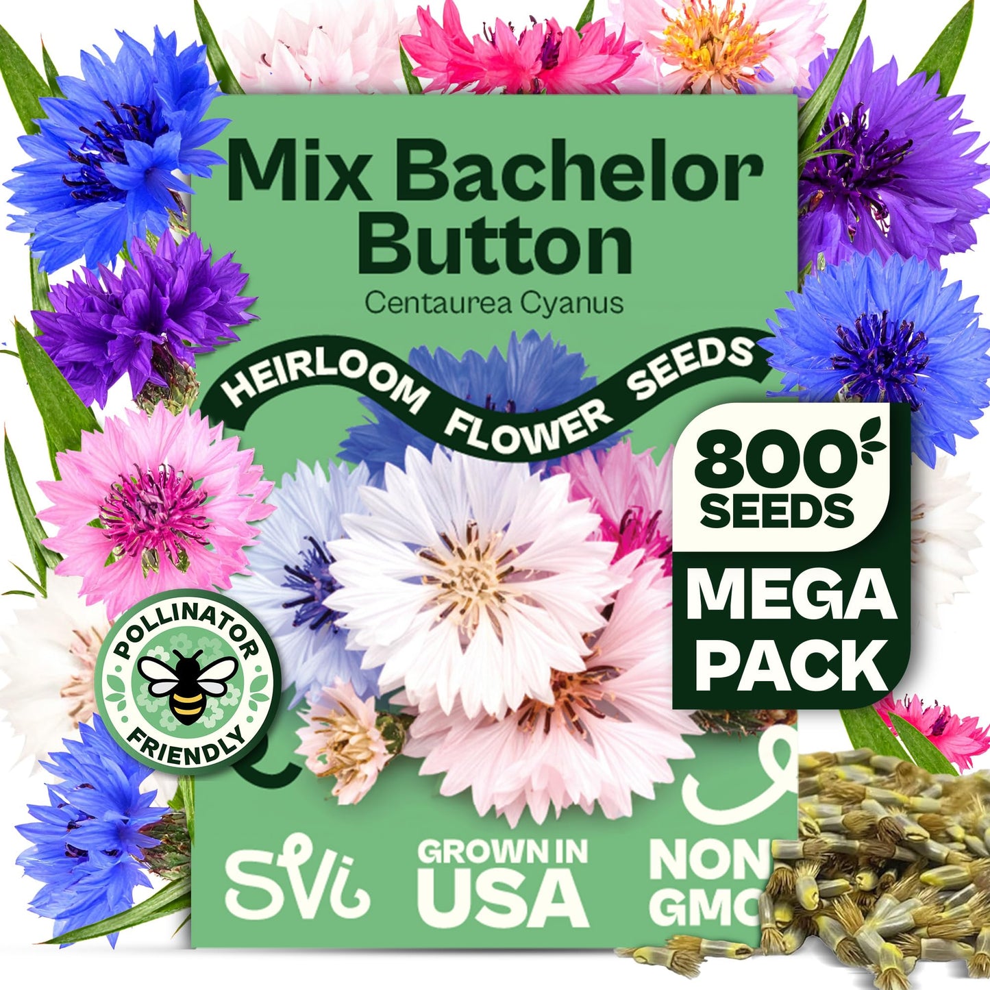 SVI 50 Teddy Bear Sunflower Seeds (Helianthus annuus) – Dwarf Teddy Bear Sunflower Seed Packets – Annual Cut Flower Seeds for Outdoor Garden & Indoor Garden, Containers, Patios, Flower Beds