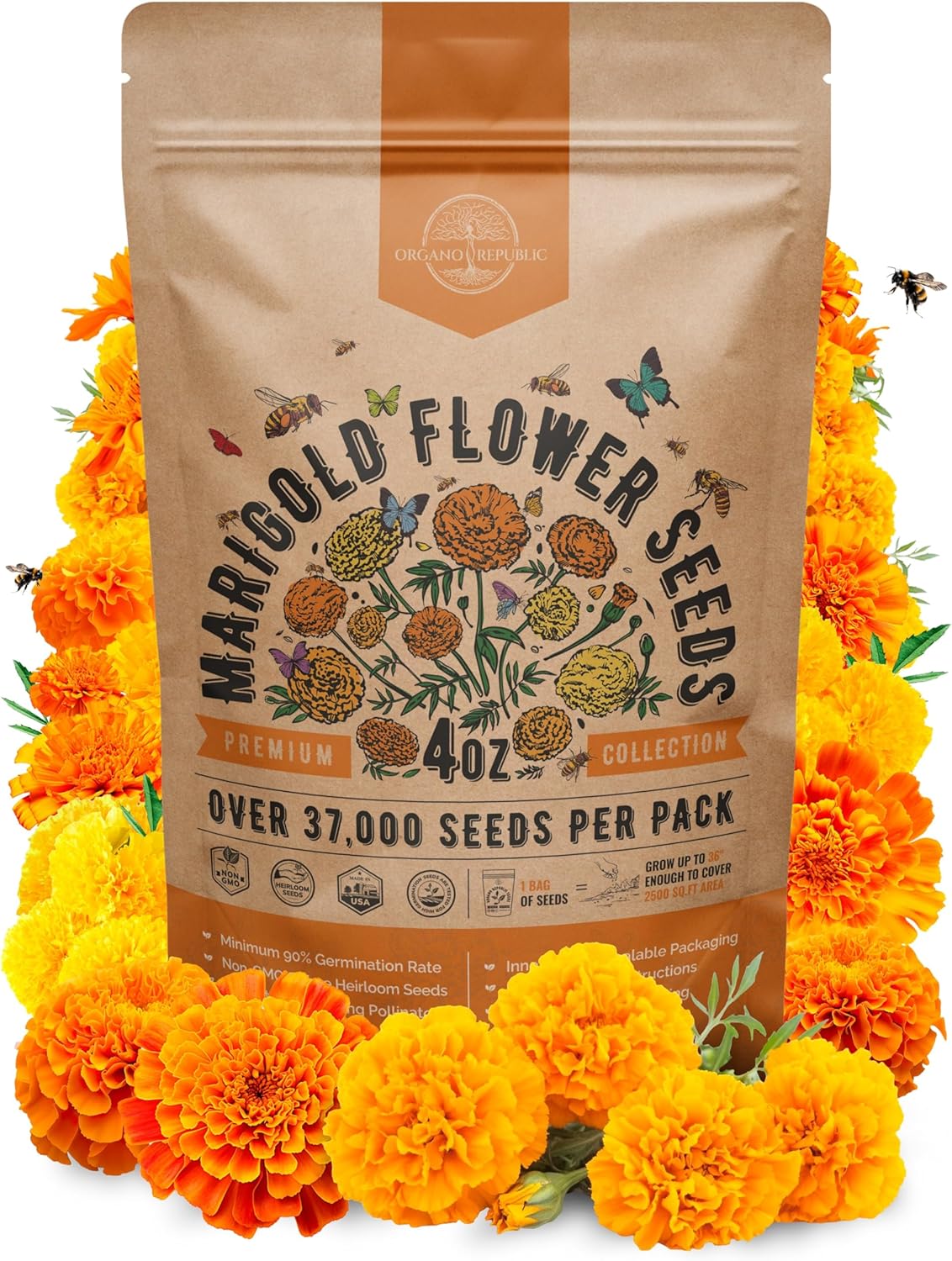 Sunflower Mix Seeds Pack 8 oz - Over 10,300 Non-GMO Heirloom Sunflower Seeds for Planting, Annual Flowers in Individual Seed Packet for Planting Home Garden Indoor & Outdoor Gardening