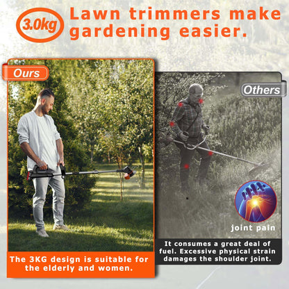 Weed Wacker - Electric Weed Wacker Cordless Trimmer. 4 in 1 Stringless Lightweight Weed Cutter/Grass Cutter/Lawn Edger.There are 4 Different Blades,Suitable for Gardens, patios (Black)