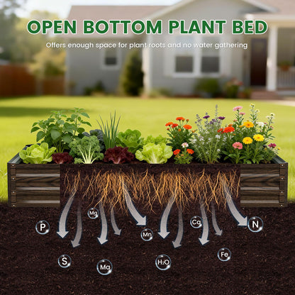Galvanized Raised Garden Bed with Crop Cage Plant Protection Net Tent Kit for Garden Plant, 71"x35.4"x 59" Plants Protection Tent Cage Metal Planter Box Bottomless Planting Vegetables Outdoor