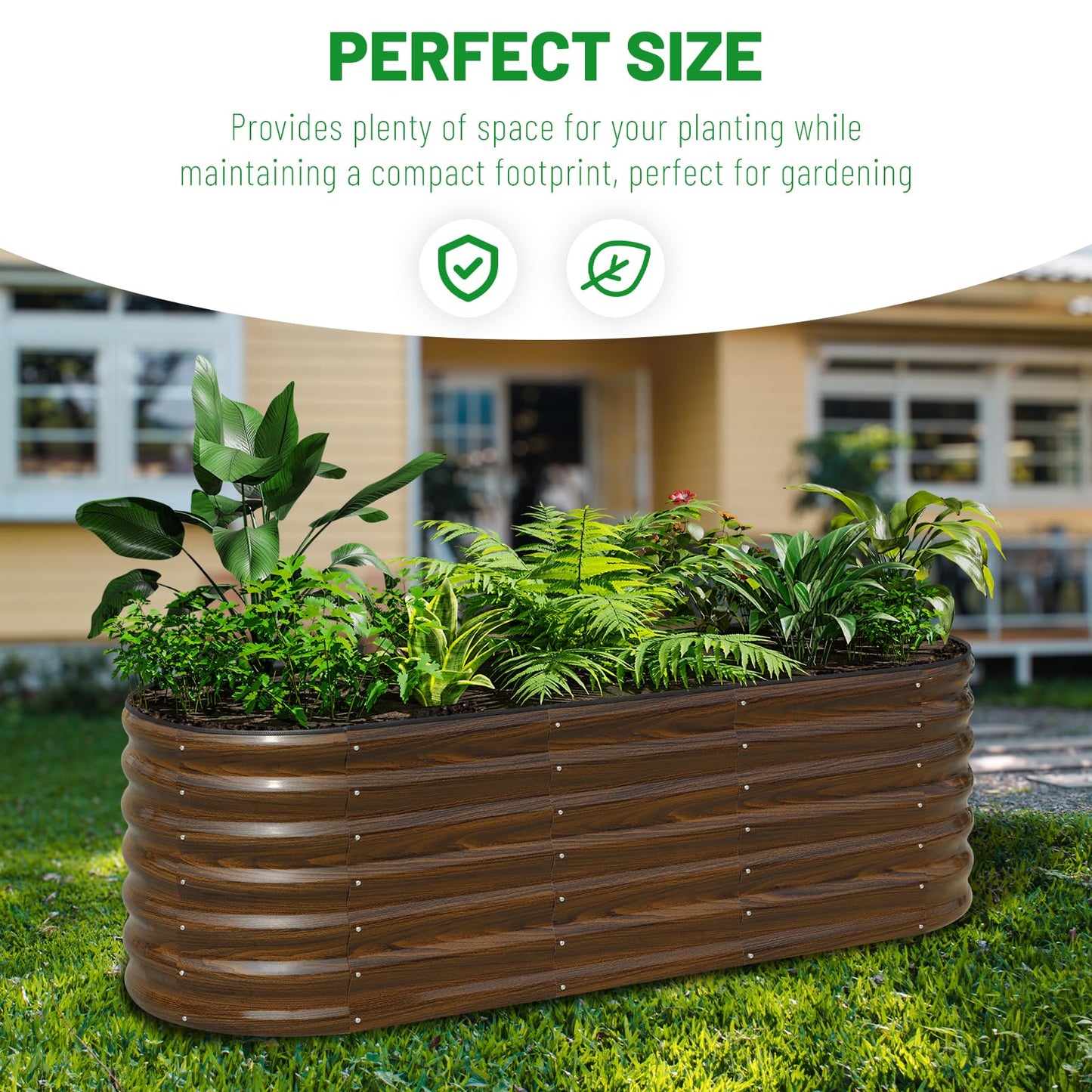 SnugNiture Galvanized Steel Raised Garden Bed Kit - 2 Pack 4x2x2 ft Metal Planter Box for Vegetables, Flowers, Herbs | Easy Assembly, Open Bottom Design for Optimal Drainage
