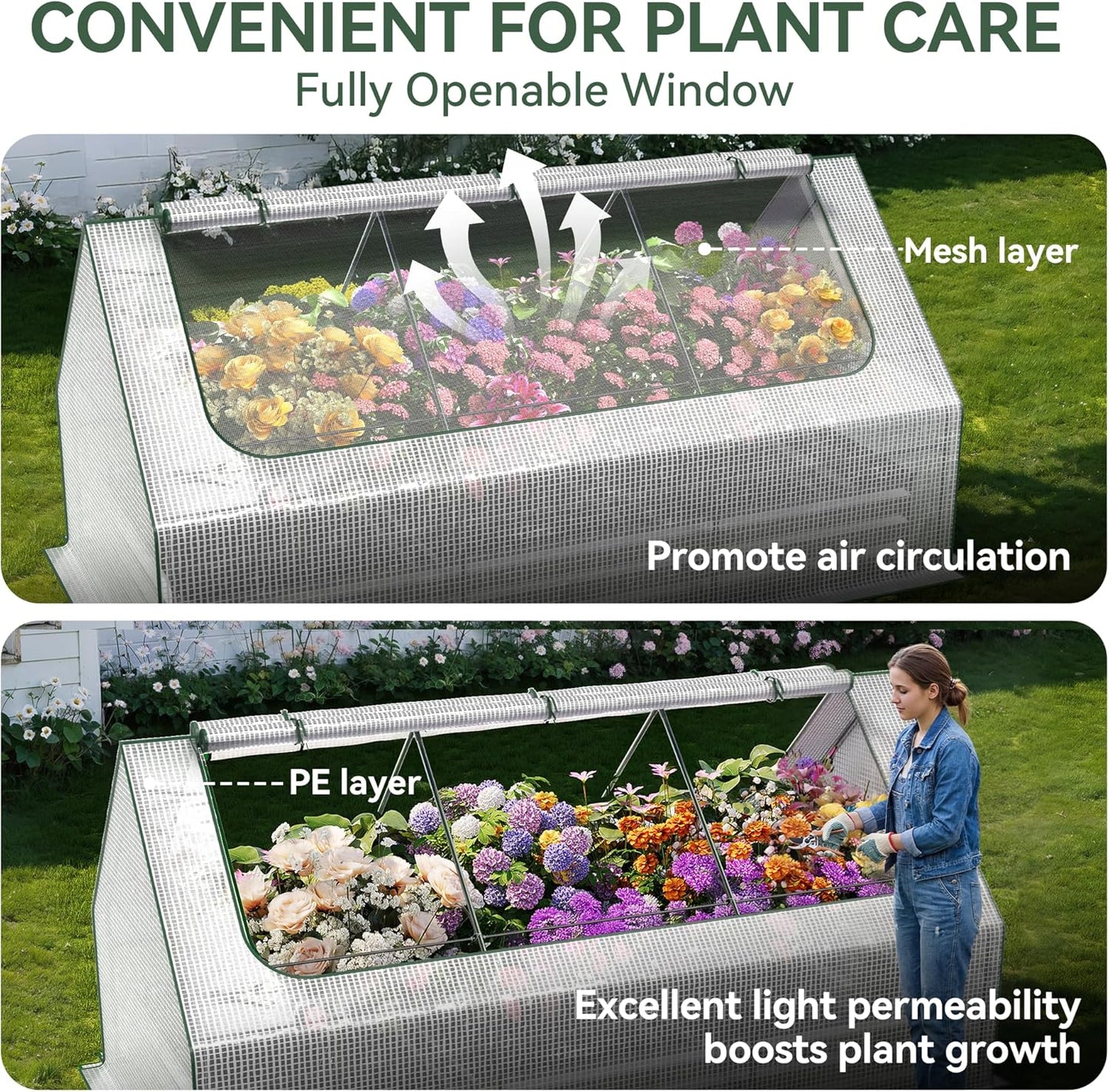 Lineware Raised Garden Bed with Self-Watering System, 6x3x1 ft Elevated Planter Boxes Outdoor with PE Cover, Galvanized Raised Beds for Gardening,Vegetables,Flowers, Backyard, Patio
