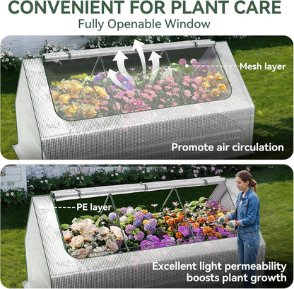Lineware Raised Garden Bed with Self-Watering System, 6x3x1 ft Elevated Planter Boxes Outdoor with PE Cover, Galvanized Raised Beds for Gardening,Vegetables,Flowers, Backyard, Patio