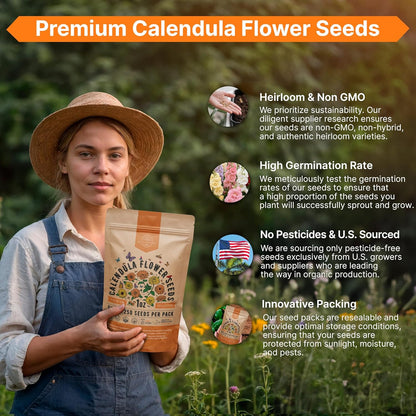 Sunflower Mix Seeds Pack 8 oz - Over 10,300 Non-GMO Heirloom Sunflower Seeds for Planting, Annual Flowers in Individual Seed Packet for Planting Home Garden Indoor & Outdoor Gardening