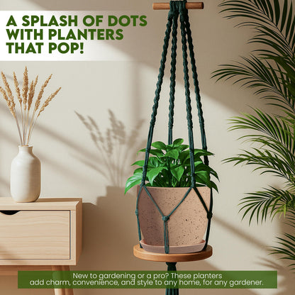 Utopia Home Plant Pots Indoor with Drainage Holes – Set of 5 White Plastic Flower Pots (7/6.6/6/5.3/4.8 Inch) – Modern Planters for Indoor Plants, Room & Office Décor, Great Stocking Stuffers
