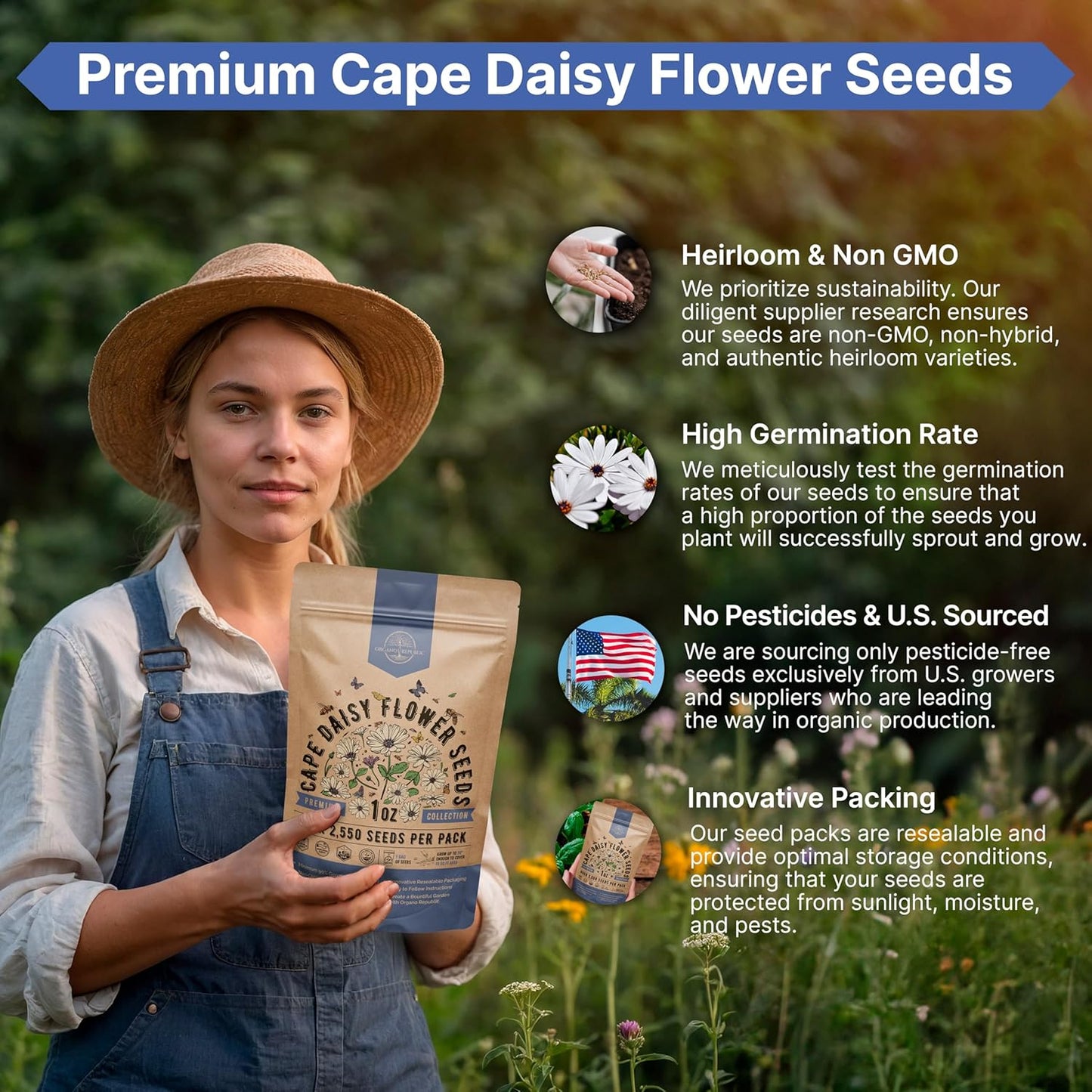 Sunflower Mix Seeds Pack 8 oz - Over 10,300 Non-GMO Heirloom Sunflower Seeds for Planting, Annual Flowers in Individual Seed Packet for Planting Home Garden Indoor & Outdoor Gardening