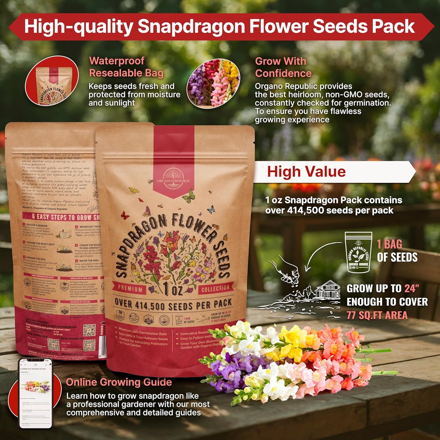 Sunflower Mix Seeds Pack 8 oz - Over 10,300 Non-GMO Heirloom Sunflower Seeds for Planting, Annual Flowers in Individual Seed Packet for Planting Home Garden Indoor & Outdoor Gardening