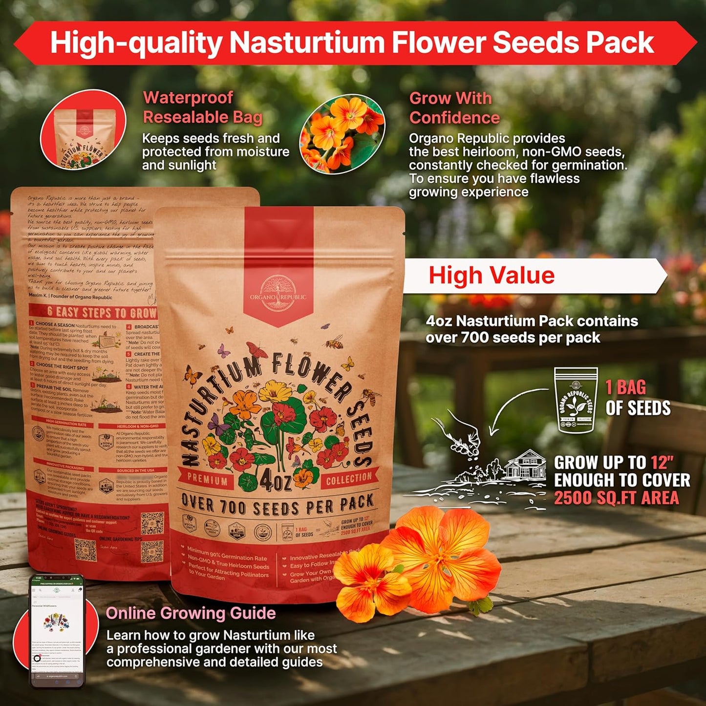 Sunflower Mix Seeds Pack 8 oz - Over 10,300 Non-GMO Heirloom Sunflower Seeds for Planting, Annual Flowers in Individual Seed Packet for Planting Home Garden Indoor & Outdoor Gardening