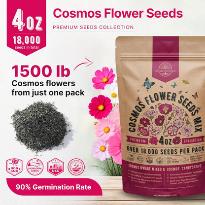 Sunflower Mix Seeds Pack 8 oz - Over 10,300 Non-GMO Heirloom Sunflower Seeds for Planting, Annual Flowers in Individual Seed Packet for Planting Home Garden Indoor & Outdoor Gardening